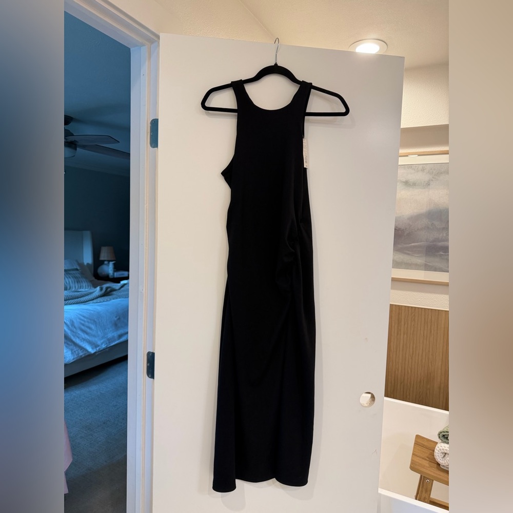 a new day Sleeveless Black Midi Dress